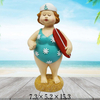 Wholesale Custom Travel Gift Statue Beach Fat Lady Figurine Resin Fat Woman Figurine