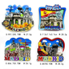 Wholesale Custom Country City Wood Spain Tourist Souvenir Madrid Fridge Magnet