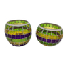 Wholesale Luxury Home Decor Candle Jars Round Shape Glass Mosaic Candle Holder