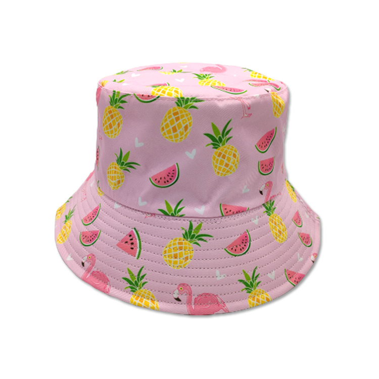 Wholesale Cute Fruit Pink Strawberry Pineapple Banana Bucket Hat