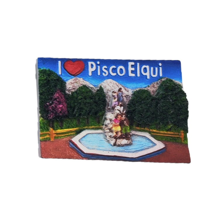 Customized Polyresin Printing Tourist Souvenir 3D Embossed Fridge Magnet