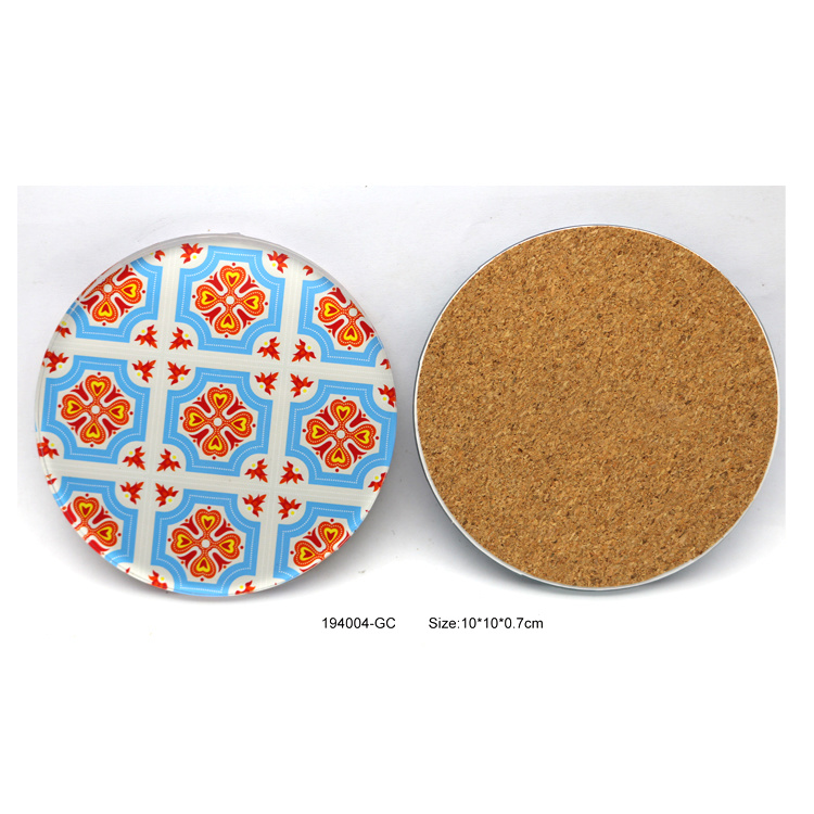 Wholesale Custom Printed Sublimation Tourist Souvenir Glass Tea Coaster