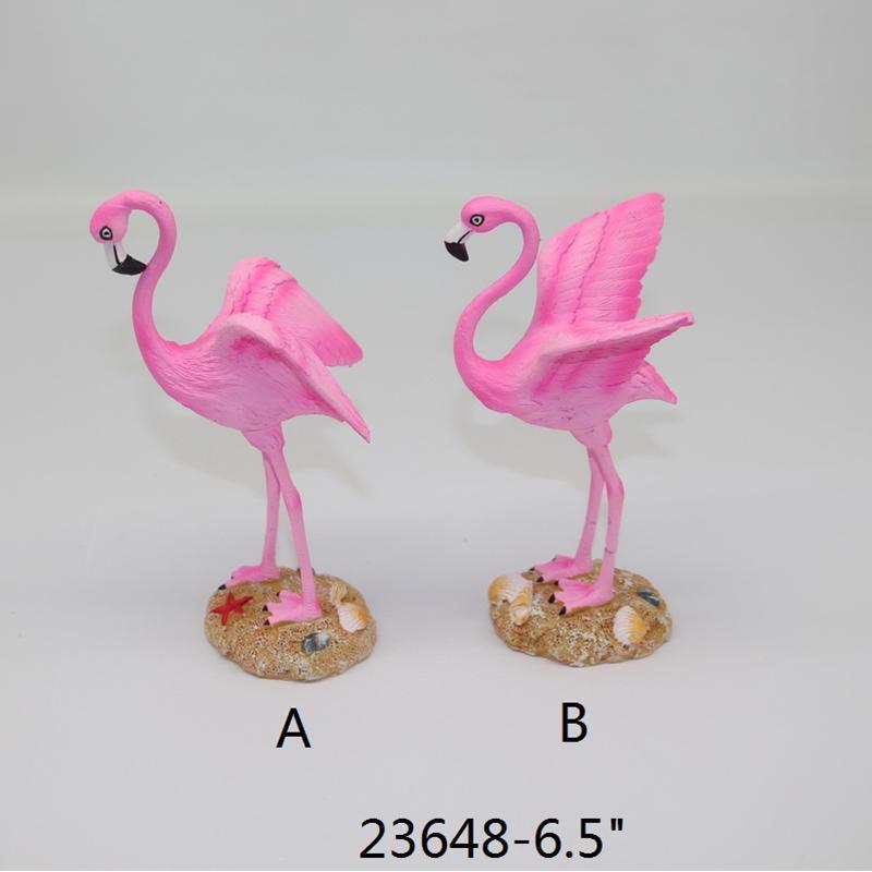 Wholesale Polyresin Pink Flamingo Figurine Decor Resin Flamingo Statue