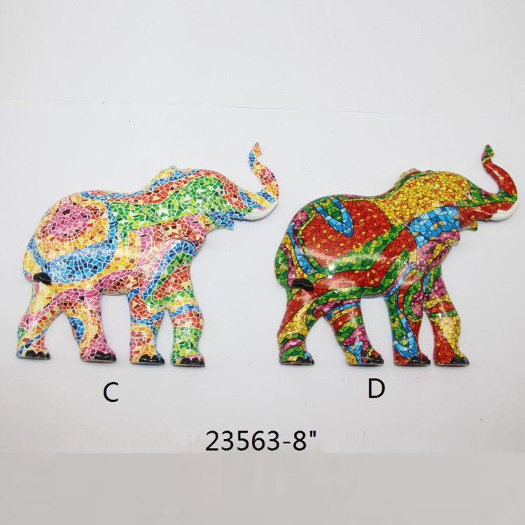 Wholesale New Design Resin 3D Elephant Wall Art Hanging Elephant Home Decor