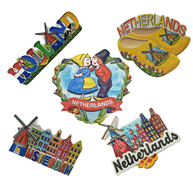 Wholesale Custom 3D Resin Netherlands Holland Souvenir Fridge Magnet