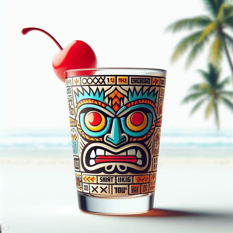 Custom Logo Funny Unique Beach Souvenir Hawaii Tiki Shot Glass