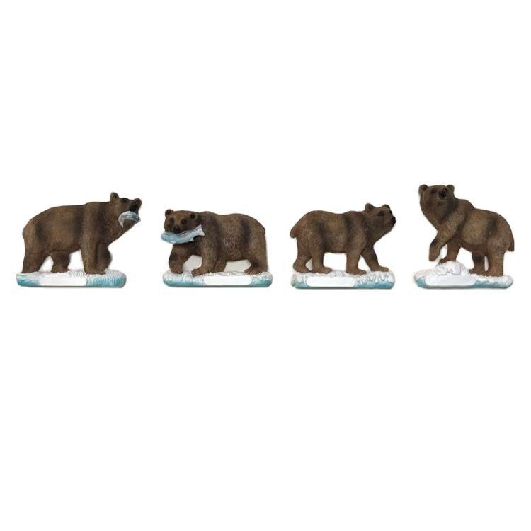 Custom Logo Norway Alaska Souvenir Resin Polar Bear Fridge Magnet