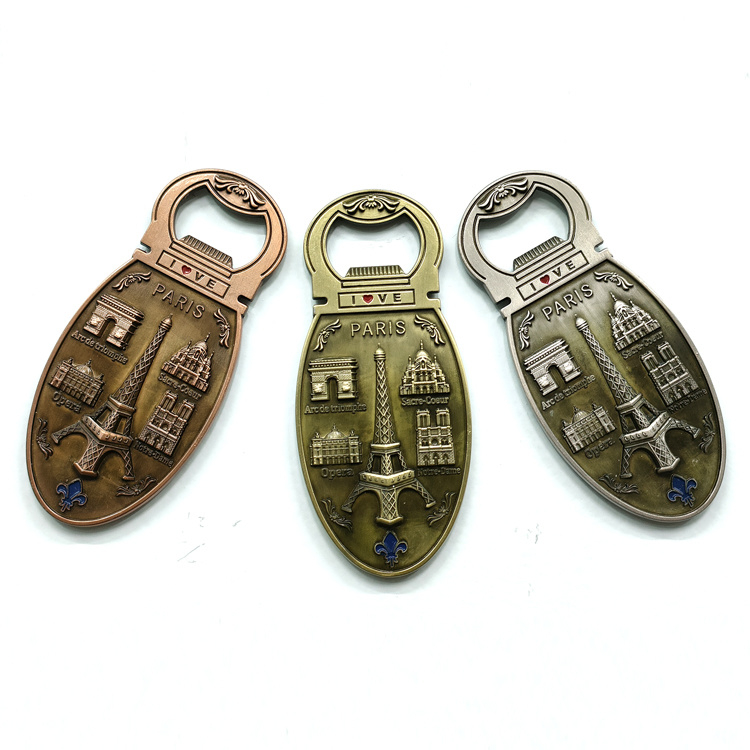 Wholesale Custom Metal Tourist Souvenir France Paris Bottle Opener