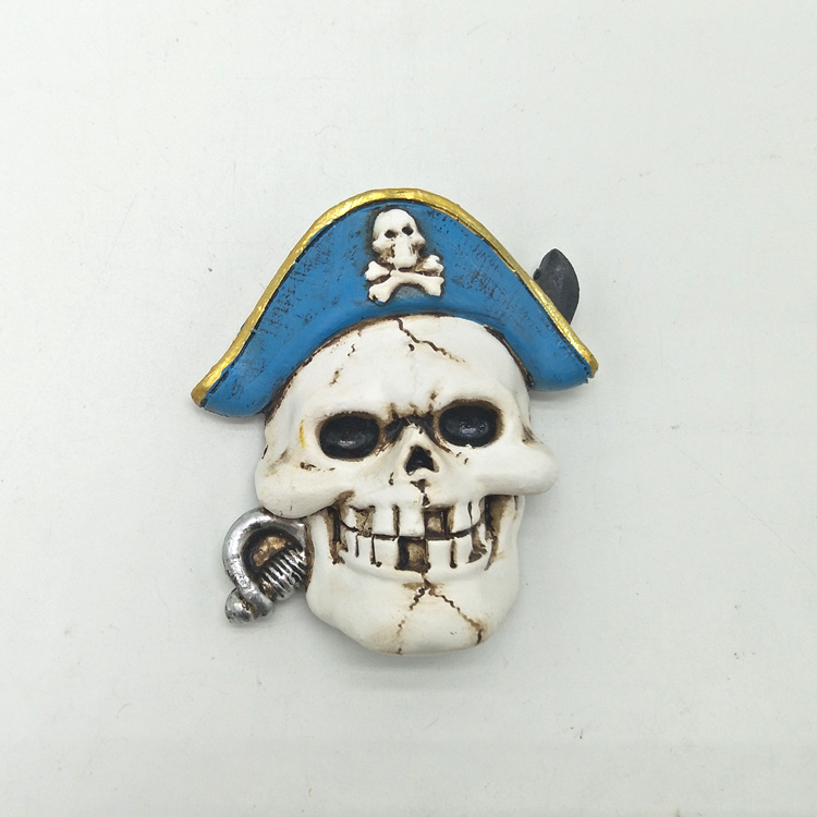 Custom Handmade Resin Skull Fridge Magnet Pirate Souvenirs Magnet