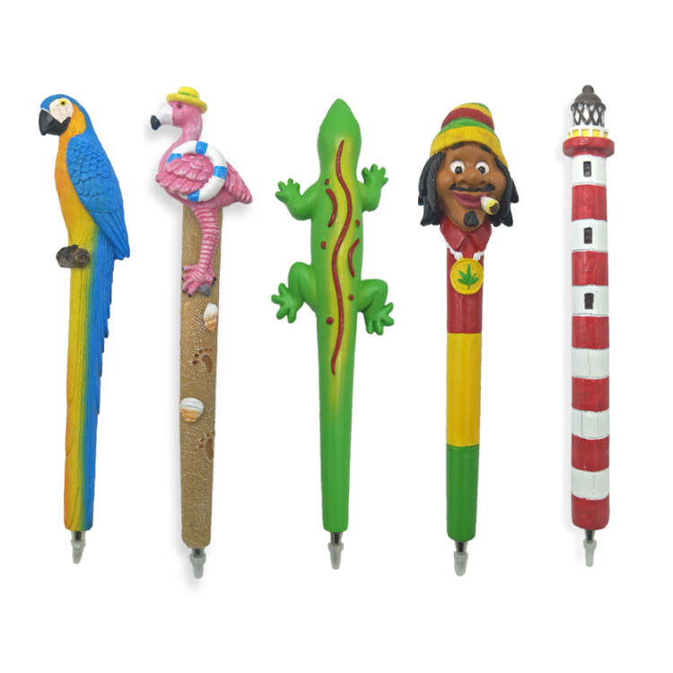 Wholesale Custom Shape Tourist Souvenir Resin 3D Flamingo Pen