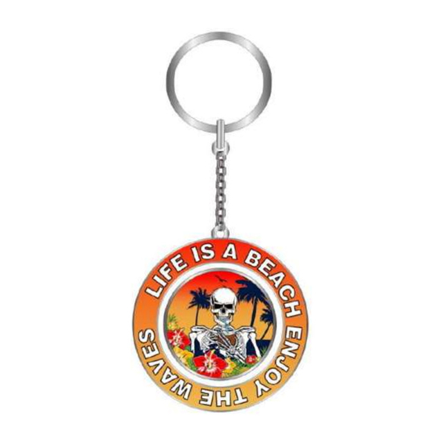 Custom Logo Metal Key Chain Travel Gift Skull Skeleton Pirate Souvenirs Keychain