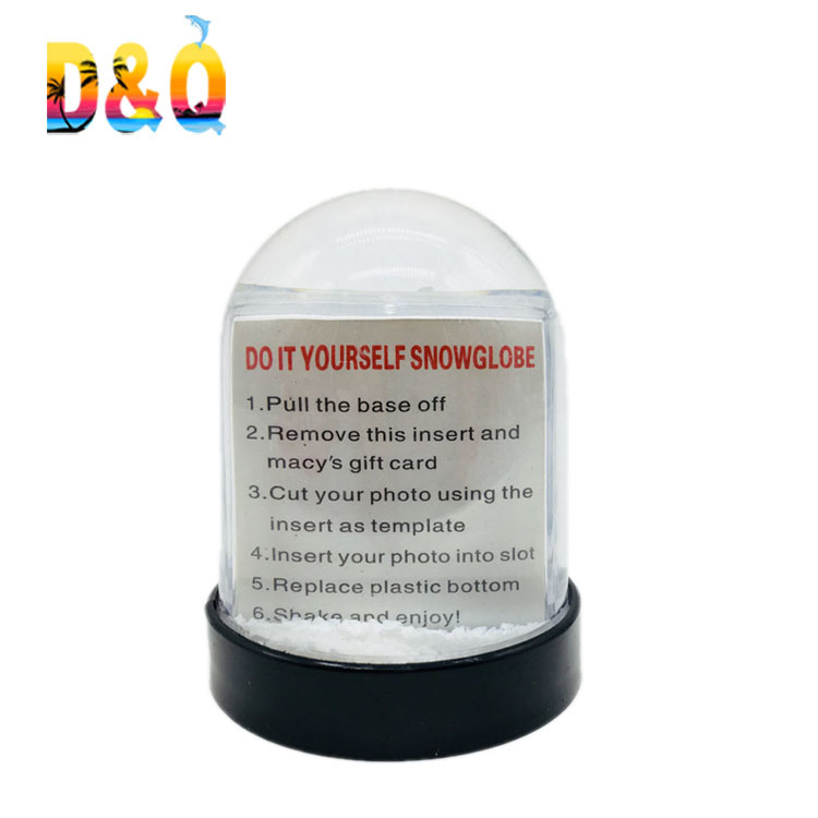 Wholesale DIY Dome Plastic Acrylic Photo Snow Globe