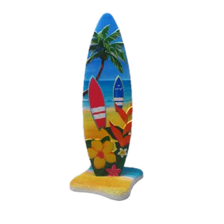 Custom Florida Beach Souvenir Resin Printed Surfboard Statue