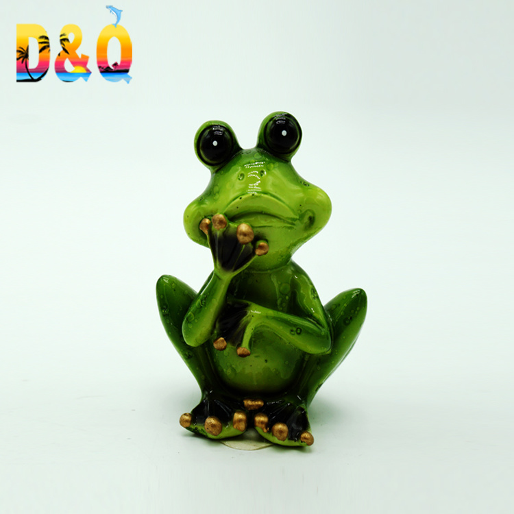 Custom Animal Figurine Resin Frog Statue Yoga Frog for Home Decor