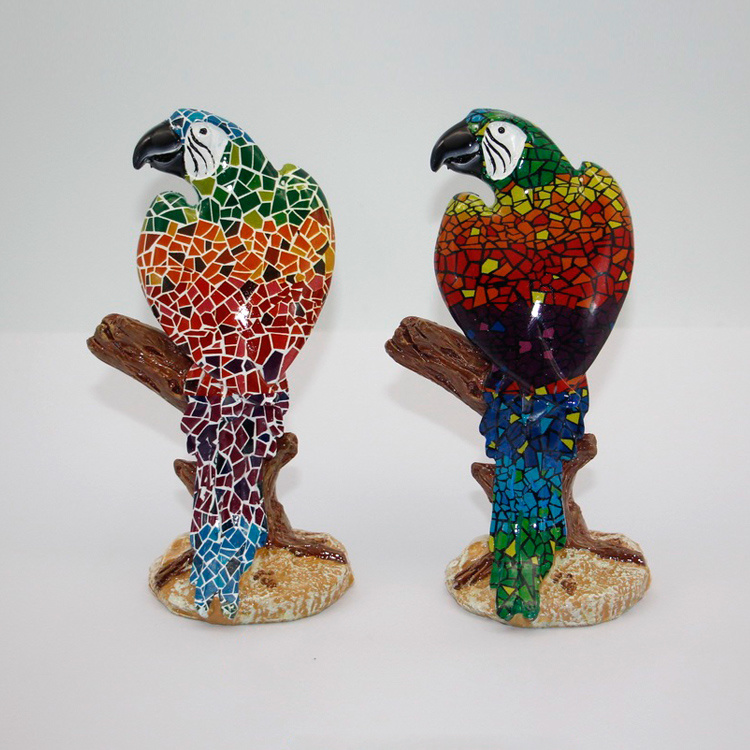 Home Decor Souveir Resin Craft Animal Figurine Parrot Statue