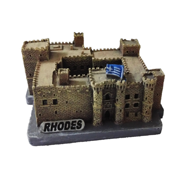 Custom Handmade 3D Castle Miniature Statue Resin Model Building Greece Souvenirs