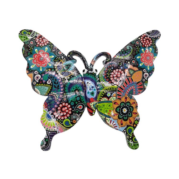 European Modern Art Home Decorative Wall Art Resin Colorful Butterfly Wall Decor