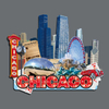 Custom American Cities Travel Gift Wood Fridge Magnet Chicago Souvenirs Magnets