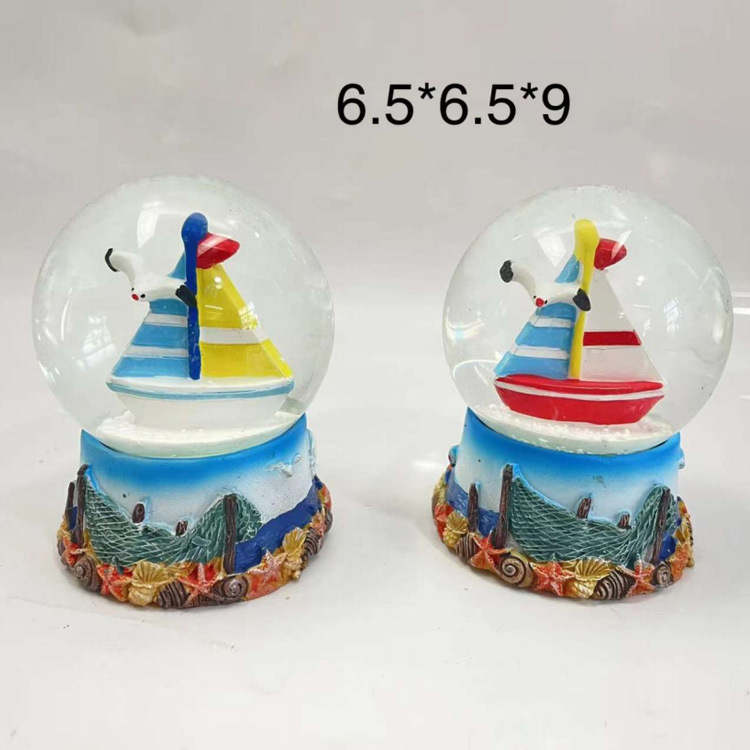 Custom Resin Travel Gift Dolphin Nautical Sailboat Lighthouse Croatia Souvenir Snow Globe