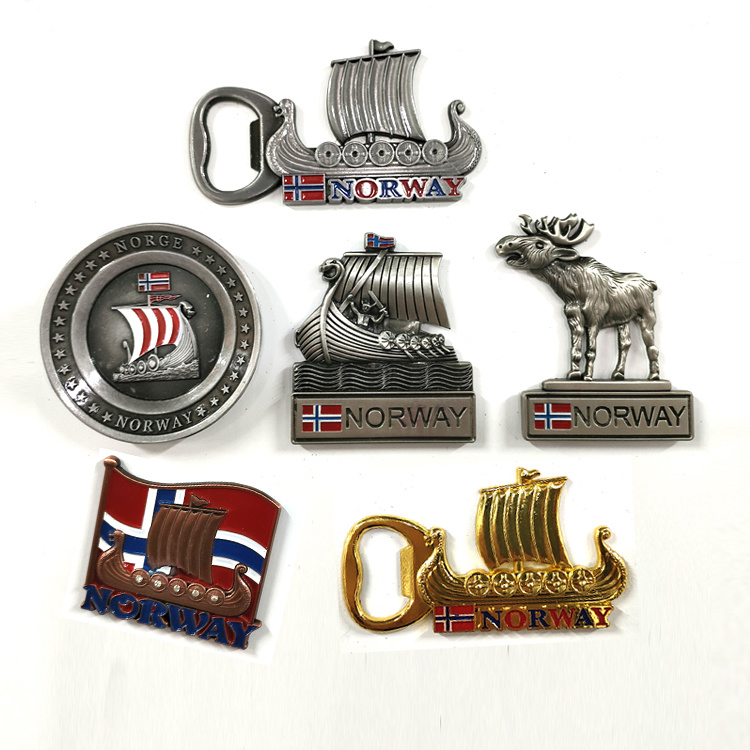 Factory Customised Design Zinc Alloy Metal Viking Ship Copenhagen Denmark Souvenir Keychain