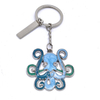 Customized Logo Tourist Souvenir Sea World Metal Enamel Sea Animal Octopus Keychains