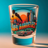 Custom Logo Clear Us States Series Collection 1.5oz Retro Cactus Arizona Souvenir Shot Glasses