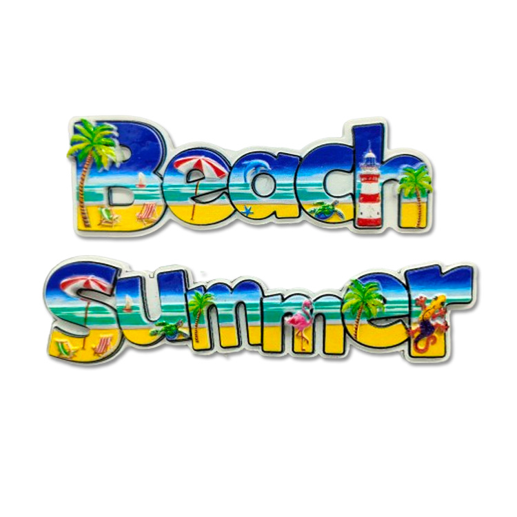 Custom Resin 3D Printing Beach Surf Travel Collectible Souvenirs Mazatlan Mexico Souvenir Fridge Magnet