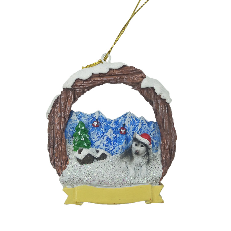 Custom Christmas Tree Hanging Santa Ornament Resin Christmas Figurine