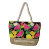 Custom Logo Print Women Summer Beach Tote Bag Canvas Beach Bag