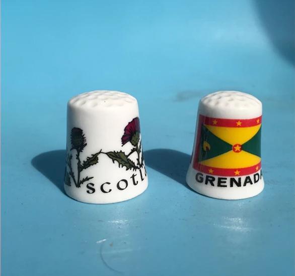 Porcelain Thimble Souvenir Thimble Ceramic Finger Thimble for Promotion Gifts