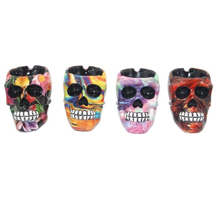 Creative Promotion Souvenir Gift Resin Skull Shape Ashtray for Home Table Decor