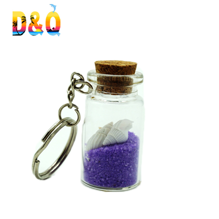 Wholesale Tourist Souvenir Gift Colorful Sand Bottle Keychain