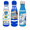 Custom Logo Greece Stainless Steel Travel Mug Vacuum Tourist Souvenir Santorini Greece Flask Water Bottle