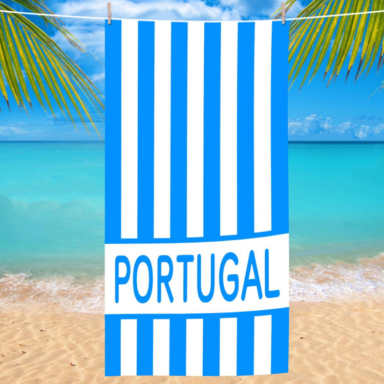 Wholesale Microfiber Florida Pink Beach Towel Custom Personalised Logo Stripe Beach Towel