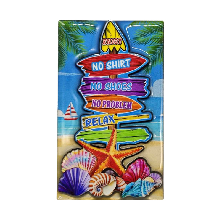 Factory Customized Epoxy Wooden MDF Magnet Mamaia Constanta Romania Souvenir Fridge Magnet