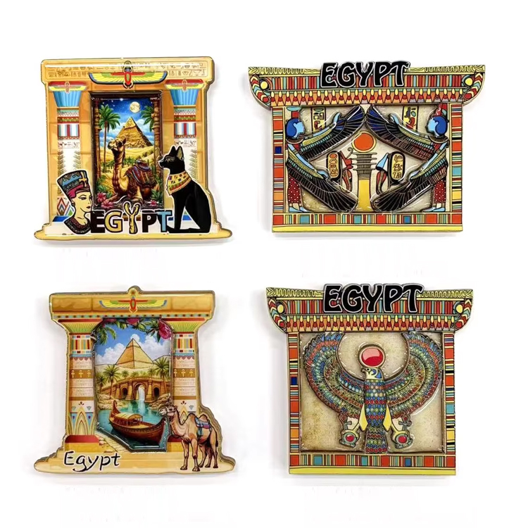 Factory Custom MDF Wood Resort Pharaoh Cairo Ancient Pyramids Egypt Egyptian Souvenirs Fridge Magnet