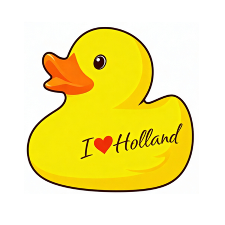 Custom Logo Resin Printing Germany Amsterdam Holland Souvenir Duck Fridge Magnet