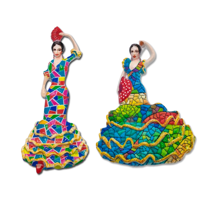 Factory Customized Resin Printed Madrid Espana Espana Flamenco Dancers Sevilla Souvenir Fridge Magnet