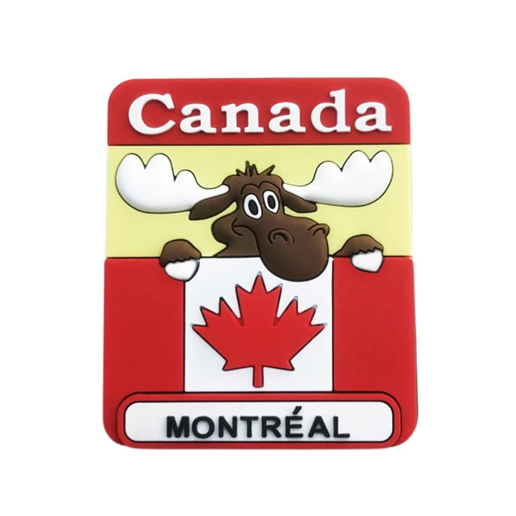 Factory Custom Design 3D Montreal Canada Souvenir PVC Fridge Magnet