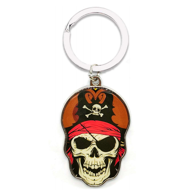 Custom Logo Alloy Metal Key Chain Caribbean Bahamas Nautical Pirate Souvenir Pirate Theme Keychain