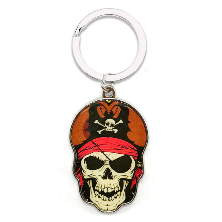 Custom Logo Alloy Metal Key Chain Caribbean Bahamas Nautical Pirate Souvenir Pirate Theme Keychain