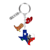 Customized Logo Metal Key Chain Charm Texas Cowboy Dallas Souvenir Keychain