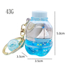 Wholesale Acrylic Plastic Cartoon Beach Nautical Drift Bottle Keychain Tourist Souvenir Sailboat Liquid Oil Ocean Keychain