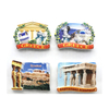 Custom Printing Resin Santorini Greece Travel Souvenir Fridge Magnets