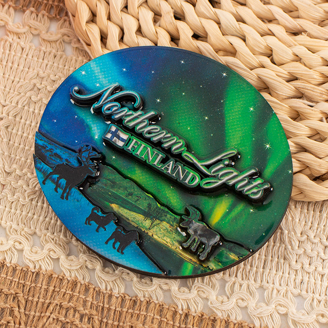 Factory Custom Logo MDF Wood Refrigerator Magnet Helsinki Finland Souvenir Fridge Magnets