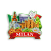 Custom Italy Refrigerator magnet Church Gothic Milan Cathedral Resin Milan Italy Souvenir Fridge Magnet