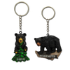 Custom Logo Hand Painted Resin Black Bear Keychain Souvenir Yosemite National Park Keychain