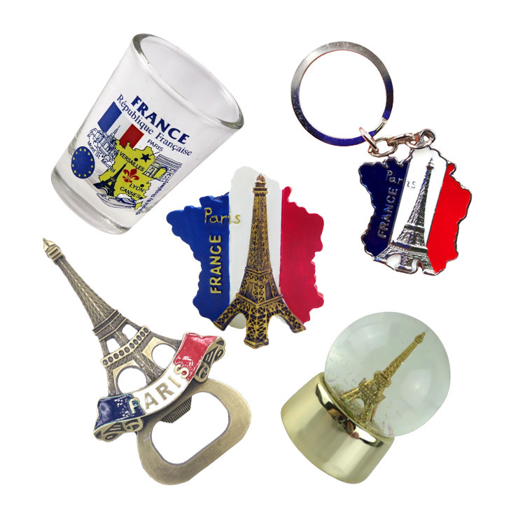 Customized Resin Hand Painted City Scenery France Paris Souvenir Fridge Magnet