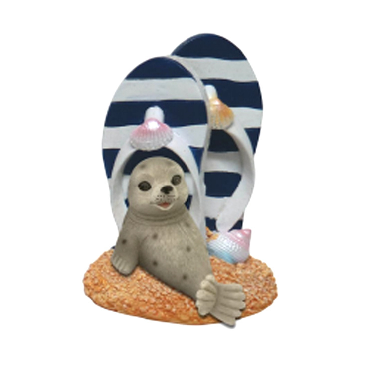 Custom California Elephant Seal Beach Souvenir Resin Animal Seal Statue