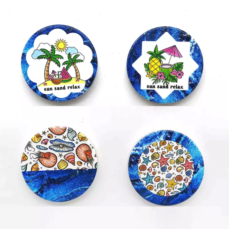 Custom UV Print Ocean Sea Animal Beach Tourist Souvenir Ceramic Fridge Magnet